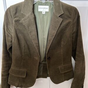 Banana Republic Corduroy Olive Green Jacket